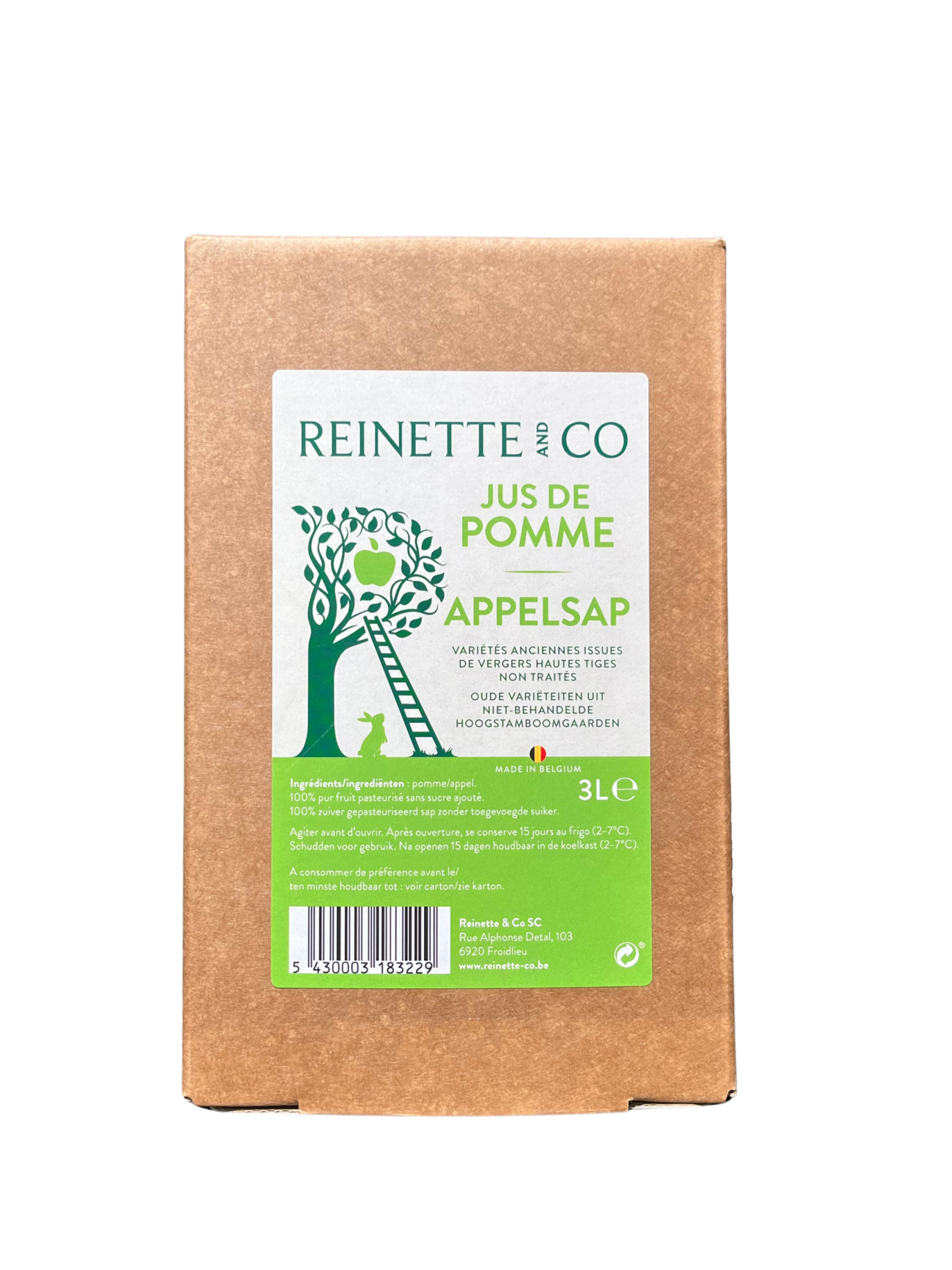 Jus de pommes BIO 3 l